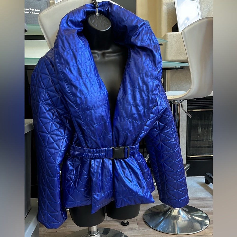 Women’s Leather Puffer Jacket